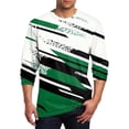 thumbnail image 1 of Blusas y camisas de manga larga y cuello redondo para hombre, estilo casual, estampado, cuello redondo, manga corta, poliéster, 1 of 4