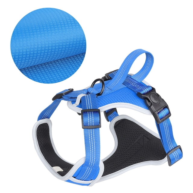 Arnés para perros Bling Bling Triángulo Reflectante Ajustable Azul M