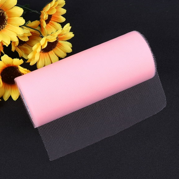 HAKIDZEL Tulle Roll Light Pink Polyester 1Pcs 90x6x0.02In