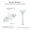 thumbnail image 6 of Rosec Jewels Moissanite Marquise Engagement Ring 1 Ct - Double Band Ring for Women - 5X10 mm - D-VS1 Quality, 925 Sterling Silver, US 4.50, 6 of 7