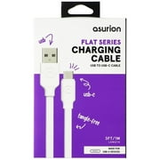 Asurion (3-Foot) Flat Series USB-C to USB Charging Cable - White (383190)