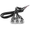 thumbnail image 2 of Motorcycle Handlebar Switch Stainless Steel Waterproof LED Blue Light Control Push Button for 12V Modification Headlight Spotlight Taillight Retrofit, 2 of 7