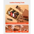 thumbnail image 4 of VEVOR Leather Working Tools Kit, 38 PCS Leather Craft Tools with Portable Canvas Storage Bag, Engraving Punching Sewing Stamping Cutting Tools, Ideal for Beginners DIY Enthusiasts and Professionals, 4 of 9