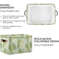 thumbnail image 2 of Coolnut Tropical Palm Foldable Canvas Storage Bin, Sturdy Fabric Storage Basket with Handles, Storage Cube Box for Organizing Shelf Nursery Toy Closet 1PCS#995 Home Decor, 2 of 7
