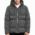 thumbnail image 2 of Men's Winter Coat Jacket Heavy Duty Insulated Coat With Detachable Hood Extreme Cold Weather, 2 of 5
