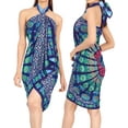 thumbnail image 3 of HAPPY BAY Women's Bikini Skirt Sarong Swimwear Swim Cover up Summer Wraps Swimsuit Beach Wrap Coverups for Women Beachwear One Size Mandala, Blue, 3 of 5