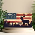thumbnail image 4 of Deer Silhouette with American Flag Front License Plate, Metal License Plate, Funny Standard Plates Personalized Novelty Decorative For Men/Women/Boys/Girls Car 6×12 Inch, 4 of 6