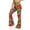 Watermelon Red, variant on CHUMUD High Waist Workout Pants for Petite Women Boho Stretchy Floral Gym Flare Pants Tummy Control Yoga Pants Outdoor