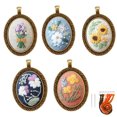thumbnail image 1 of Coofit 5 Ensembles Broderie Starter Kit Créatif Rétro DIY Charme Collier Pull Collier, 1 of 10