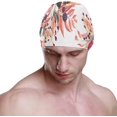 thumbnail image 2 of FYBTO Swimming Cap Chickadee Red Flower Leaves Berries Unisex Adult FYBTO Polyester, 2 of 4