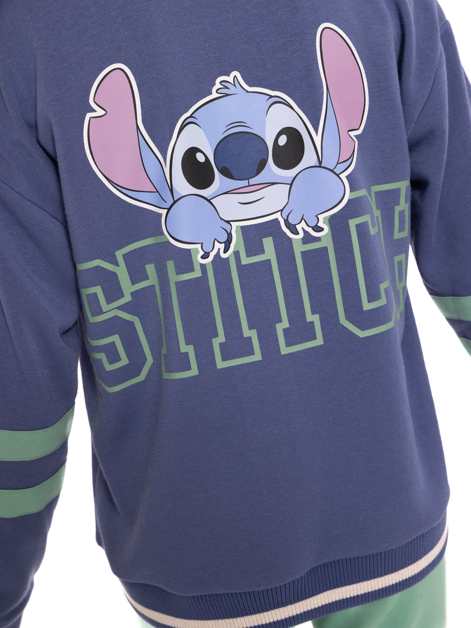 Lilo and Stitch Girls Varsity Cardigan Sweater with Long Sleeves, Sizes 4-16