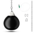 thumbnail image 3 of Costway Saco de boxeo de agua de 82 kg, pesado, con cadena metálica ajustable, color negro, 3 of 3
