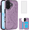 Purple, variant on Asuwish Compatible with iPhone 17 6.1 inch Wallet Phone Case with Tempered Glass Screen Protector Slim Credit Card Holder Slot Stand Mobile Flip Cell Cover for i Phone17 i17 17Case Women Men Purple