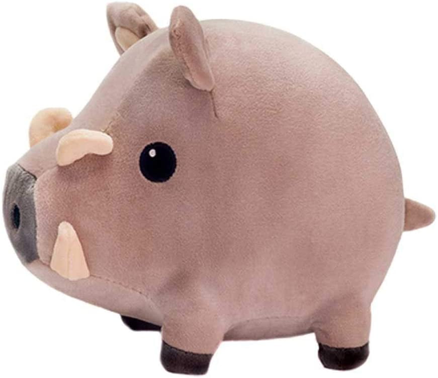 Pink Sitting Pig Big Head Piggy Stuffed Doll Kids Huggable Animal Plush Toy Kids 