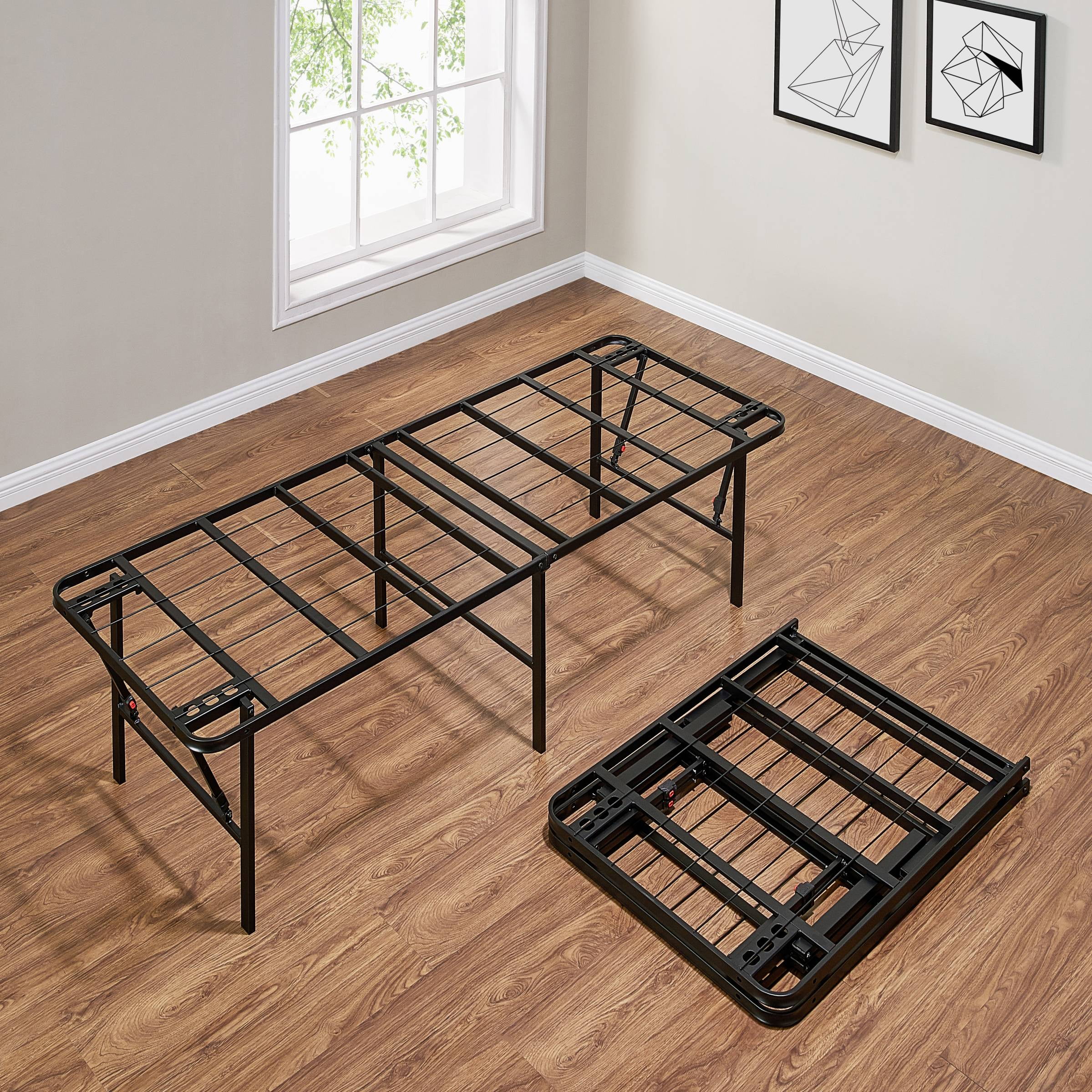 High Profile Foldable Steel Bed Frame, Best Collapsible Bed Frame