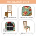 thumbnail image 4 of Pioneer Flower Seat Covers for Dining Room Chairs Set Of 4,Stretch Printed Washable Chair Seat Cover with Elastic Ties and Button,Removable Waterproof Couch Cushion Covers, 4 of 6