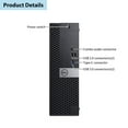 thumbnail image 3 of Restored Dell Optiplex 7050 Micro Desktop | Core i7 - 6700T - 256GB SSD Hard Drive - 16GB RAM | 4 cores @ 3.6 GHz Win 10 Home Black (Refurbished), 3 of 4
