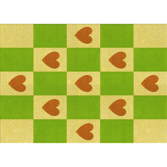 Ahgly Company Machine Washable Indoor Rectangle Transitional Chameleon Green Area Rugs, 3' x 5'