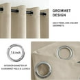 thumbnail image 3 of SUSIELADY Velvet Blackout Curtains, Thermal Insulated Room Darkening Drapes, 2 Panels Grommet Window Curtains for Living Room & Bedroom, 52 x 84 inch, Beige, 3 of 8