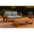 thumbnail image 2 of Meridian Furniture Anguilla Blue Water Resisting Outdoor Loveseat, 2 of 9