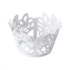 Weddingstar Beautiful Butterfly Filigree Paper Cupcake Wrappers (12) White Shimmer