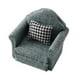 thumbnail image 1 of Sofá individual en miniatura, sillón decorativo de tela con almohada, para niños verde oscuro, 1 of 9