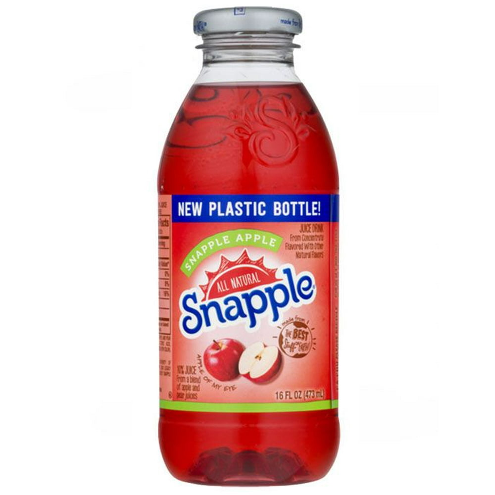 Snapple All Natural Fruit Flavored Teas and Juices, 16 oz Plastic