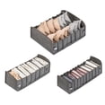 thumbnail image 1 of BOLLSLEY 3 Pack Underwear Storage Box and Closet Dividers, Home Foldable Drawer Organizer with 24 Compartments, Thick Storage Box for Clothes, Socks and Bra,Suitable for Home and Travel Storage, 1 of 6