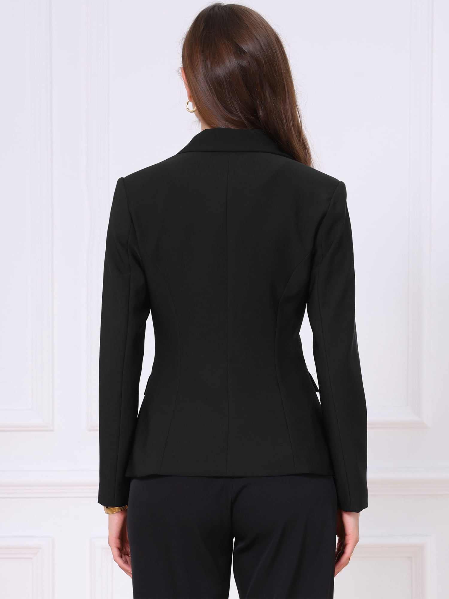 DARING DIVA Women's Stylish Office Suit Jackets Blazers L Black