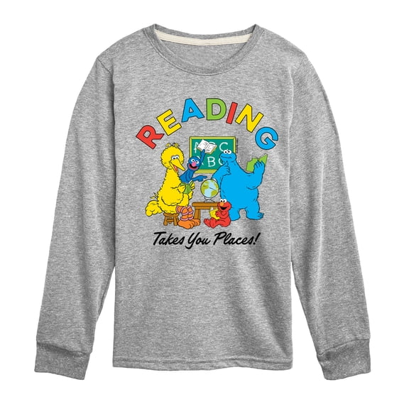 Sesame Street - Reading Takes You Places - Toddler and Youth Long Sleeve T-Shirt