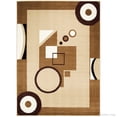 thumbnail image 2 of AllStar Brown Area Rug. Contemporary. Abstract. Traditional. Geometric. Formal. Shapes. Squares. Circles (7' 7" x 10' 6"), 2 of 7
