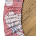 thumbnail image 5 of Ambesonne Floral Fitted Round Tablecloth, Apple Tree Flowers Pattern, 56"- 60" Diameter, Pastel Pink and Blue Grey, 5 of 5