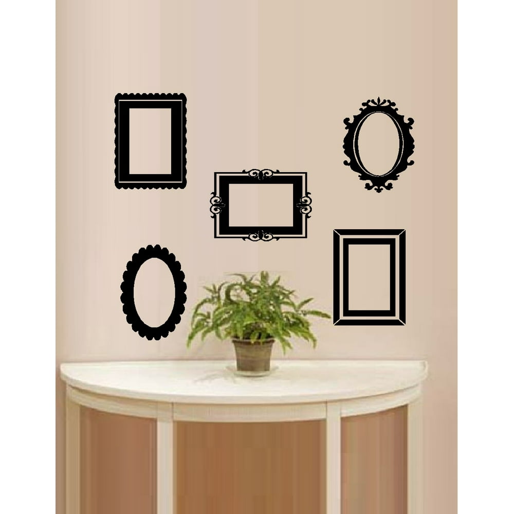 Frames Multiple Shapes 1 WALL DECAL each 4" x 6" Qty 5 Frames