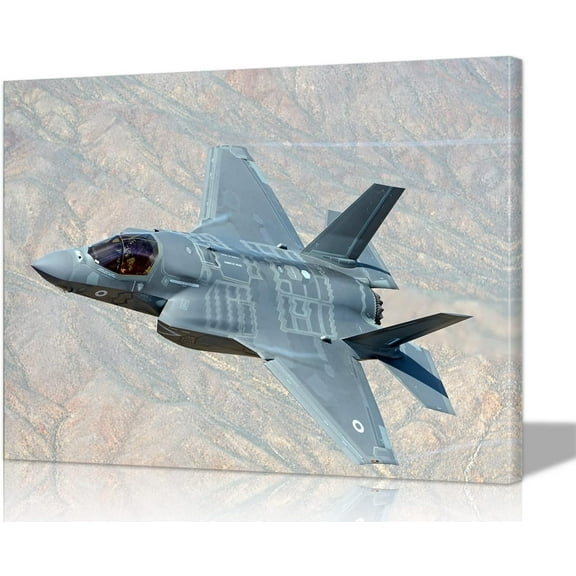 Aaheei Airplane Decor F-35 Lightning II Fighter Aviation Decor Airplane Wall Decor Fighter Jet Poster Airplane Pictures Wall Art Aviation Art Military Posters for Home Decor
