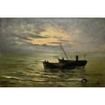 thumbnail image 3 of Léonie-Marie Hécart 14x11 Black Modern Framed Museum Art Print Titled - The Departure for Fishing in Berck-Sur-Mer (1902), 3 of 5
