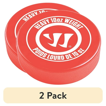 (2 pack) Warrior 10oz Training Hockey Puck - Red - 3" x 1" - Heavyweight Rubber Puck - 1 Each New - Unisex