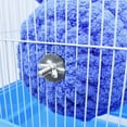 thumbnail image 4 of Warm Plush Birds Nest Parrots Coconuts Bear Ear Shape Nest House Bird Cage Hammock Bed Small RestBed for Budgies, 4 of 8