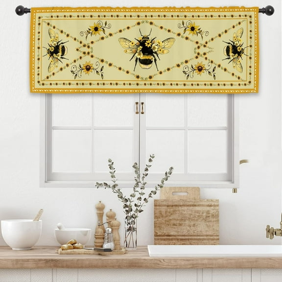 Farmhouse Deer Rustic Kitchen Curtains 27.5W x 39L Inch Cabin Lodge Country Forest Blue Wood Wooden Rod Pocket Short Small Window Treatment Drapes Decor 2 Panels