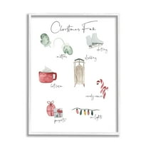 Stupell Indtries Christmas Fun Illtrated Item List Festive Holiday Traditions,24 x 30,Design by Lucille Price