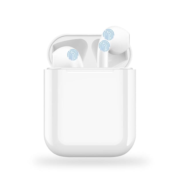Auriculares Bluetooth TWS i12 Cancelación de ruido Auriculares inalámbricos con control táctil de sonido estéreo 3D para viajes y deportes Emparejamiento automático Mini blanco Vhermosa LL-0366