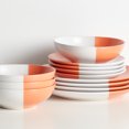 thumbnail image 3 of Stone Lain Lizzy Stoneware 12-Piece Round Dinnerware Set, Orange, CB, 3 of 8