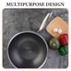 thumbnail image 2 of BRIGHTFUFU Sartén de grano de panal Wok de acero inoxidable, utensilios de cocina con mango, sartén tradicional, 2 of 7