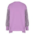 thumbnail image 4 of Patlollav Women Fall Winter Tops Pullover Color Circular Neck Long Sleeve Blouse Sweatshirts, 4 of 6