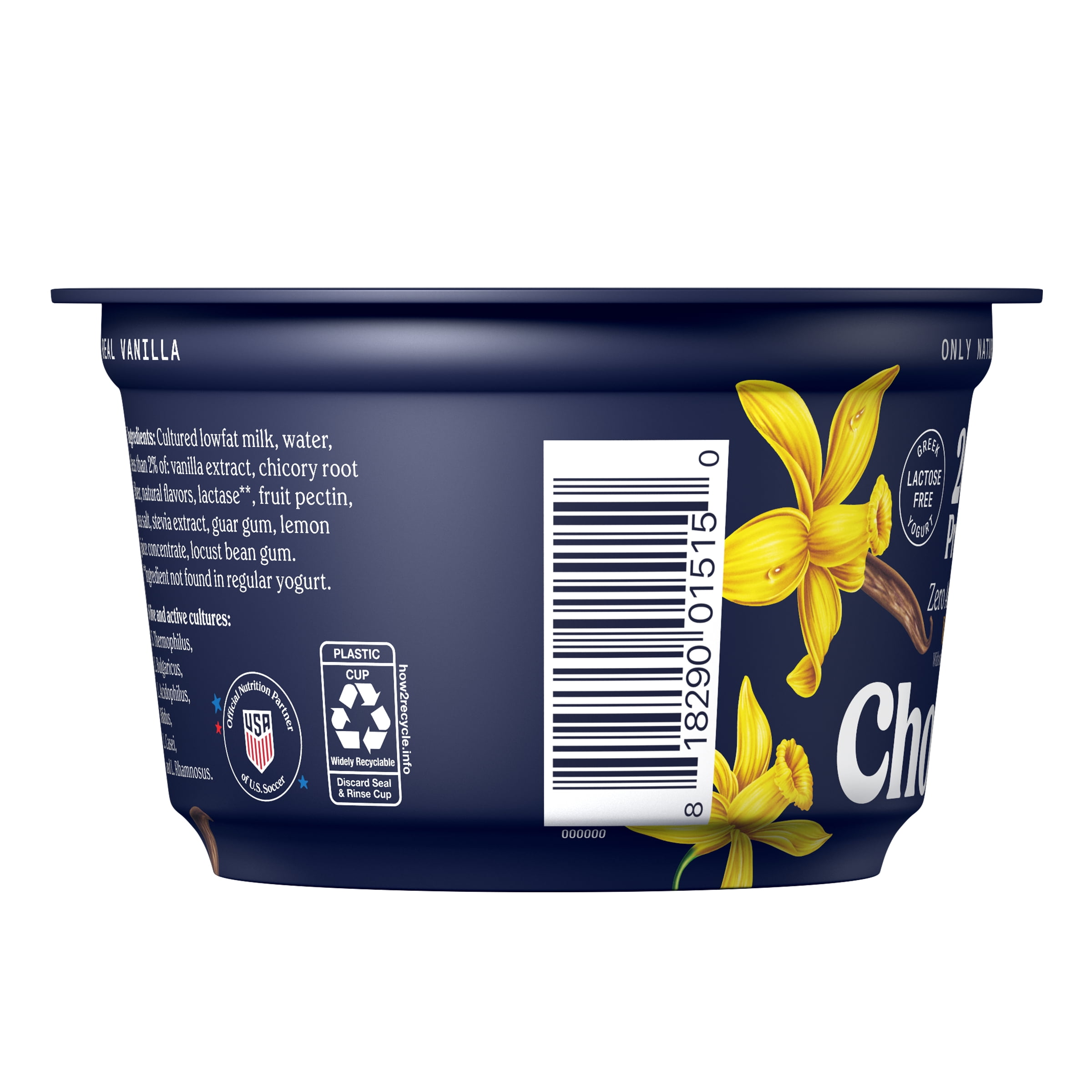 Chobani 20G Protein Low-Fat Greek Yogurt Vanilla 6.7 oz Cup