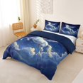 thumbnail image 2 of Erosebridal Magic Animal Unicorn With Wings Queen Duvet Cover Set,Universe Starry Sky Kids Bedding For Girls,Reversible Navy Blue 3 Pieces,No Comforter, 2 of 6