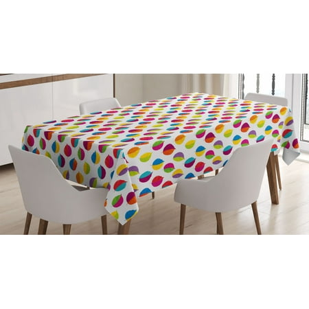 

Autumn Tablecloth Colors Leaves Fall Season on Plain Background Rectangle Satin Table Cover Accent for Dining Room and Kitchen 60 X 84 Multicolor by Ambesonne