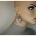 thumbnail image 2 of Western Themed Wood Teardrop and Wood Earrings, Platinum Ear Wires, Grey, 2 of 3