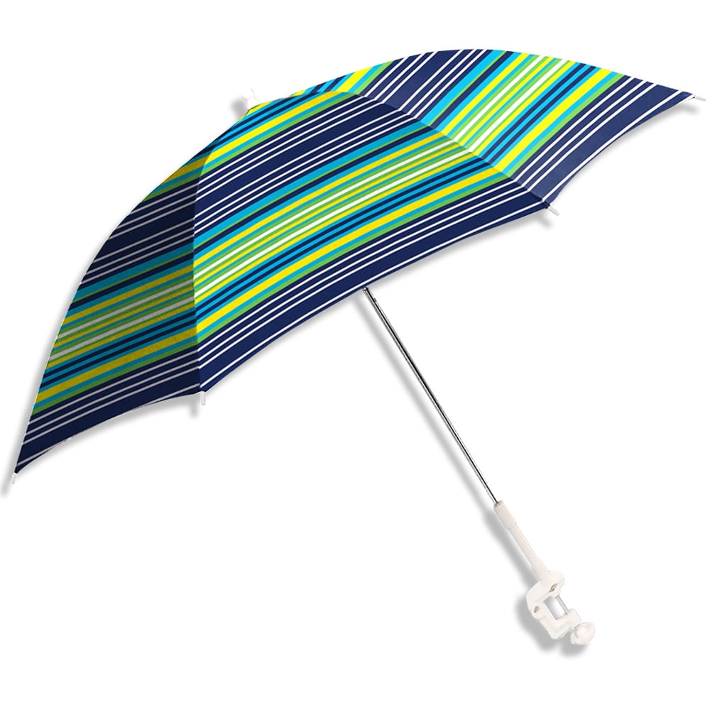 Caribbean Joe 4' Clamp on Beach Umbrella with UV Protection Walmart