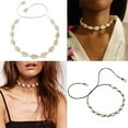 thumbnail image 4 of AYYUFE Bohemia Handmade Shell Necklace Wax Cord Women Choker Charm, 4 of 7