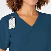 Wink W123 Womens Mock Wrap Scrub Top, Caribbean Blue, L Womens